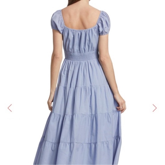 En Saison Blue Smocked Midi Dress - Picture 2 of 6